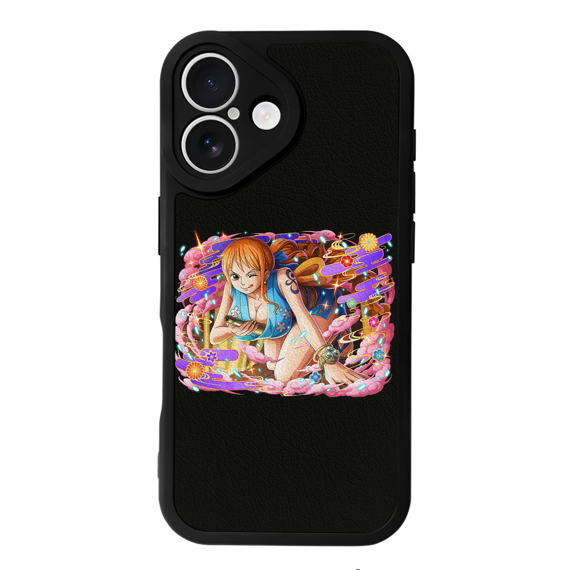 （画像用） ワンピース ナミ ONE PIECE Nami 【iPhone 16シリーズ対応】シリコンスマホケース（レザー調） 材質：シリコン